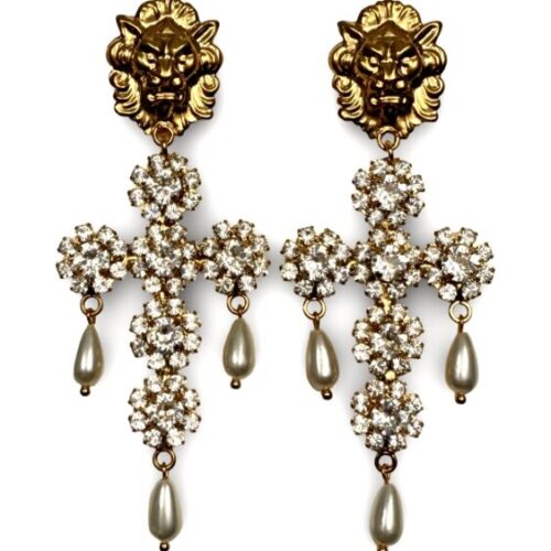 Petites Fleurs Cross Clear Crystals