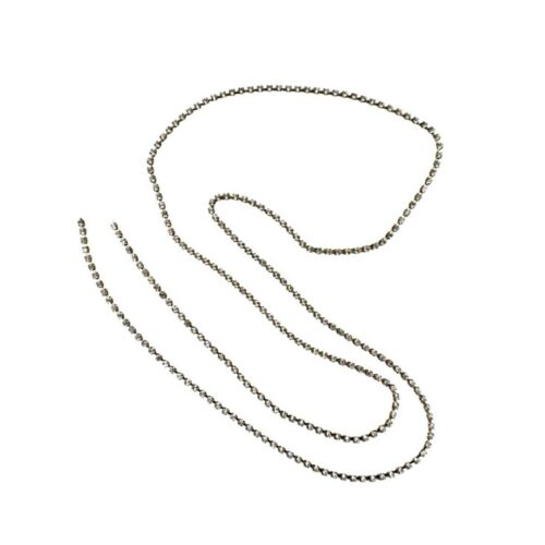 Crystal string necklace gold plating