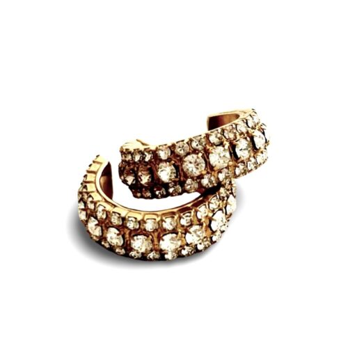 Perfect Trio Hoops Clear Crystals